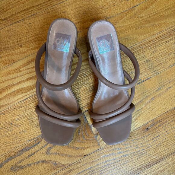 Dolce Vita Women's Tan Strappy Sandals DV Strappy Block Heel Sandal Size 8 - Picture 2 of 5